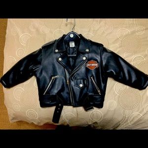 Child's (size 3T) Harley Davidson simulated leather jacket